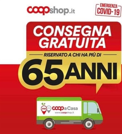 Consegna a domicilio GRATUITA over 65 anni