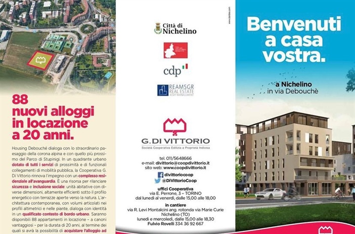 A Nichelino arriva l’Housing Debouché: 88 alloggi realizzati dalla...