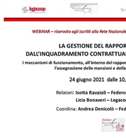 Gestione del rapporto di lavoro: un webinar per approfondire