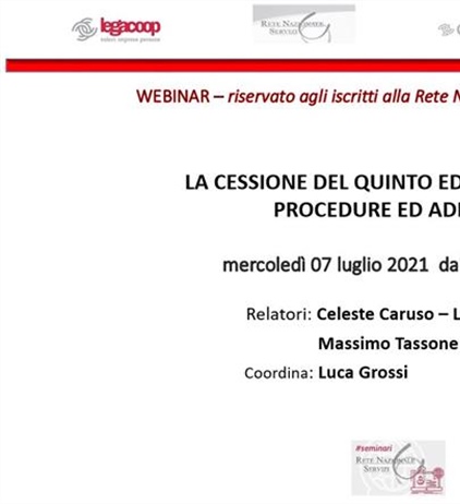 RNS: Webinar su cessione del quinto e pignoramento