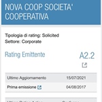 Nova Coop, confermato il rating A2.2