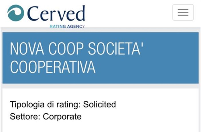 Nova Coop, confermato il rating A2.2