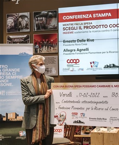 Nova Coop dona 130 mila euro alla Fondazione Piemontese per la ricerca...