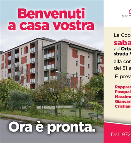 Cooperativa G. Di Vittorio. Consegna delle chiavi ad Orbassano