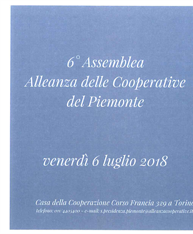 Assemblea Alleanza delle Cooperative del Piemonte